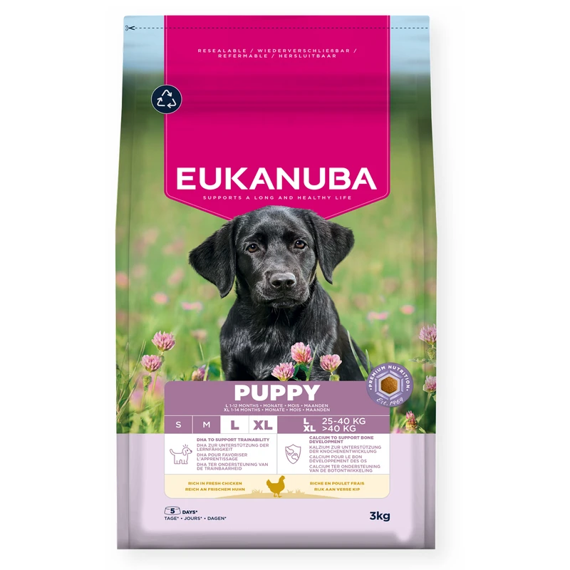 EUKANUBA Puppy Large, Rich in Fresh Chicken, 3 kg