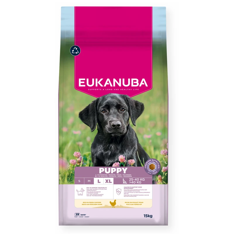 EUKANUBA Puppy Large, Rich in Fresh Chicken, 15 kg