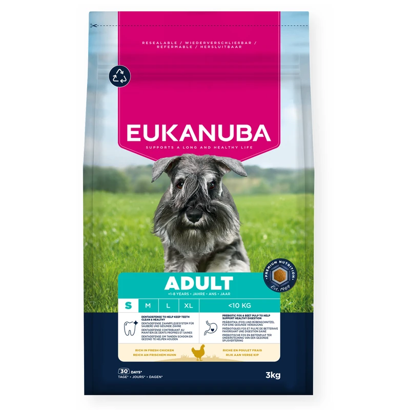 EUKANUBA Adult Small, Rich in Fresh Chicken, 3 kg