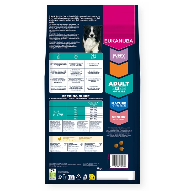 EUKANUBA Adult Medium, Rich in Fresh Chicken, 3 kg