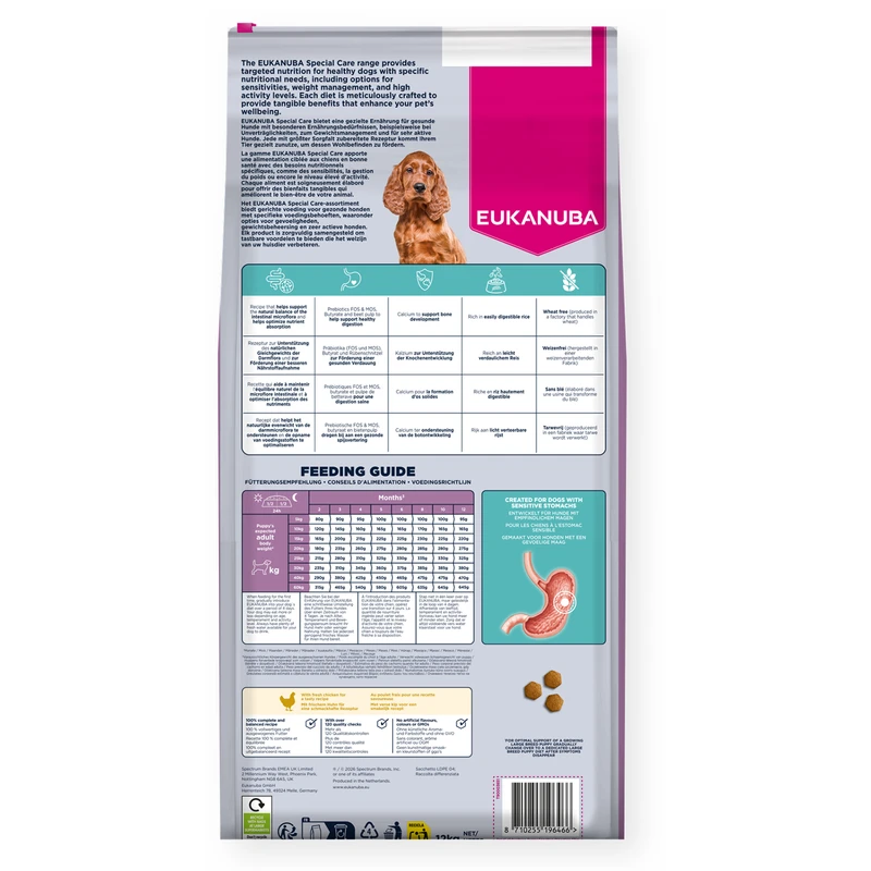 EUKANUBA Puppy Sensitive All Breed, Rich in Chicken, 12 kg