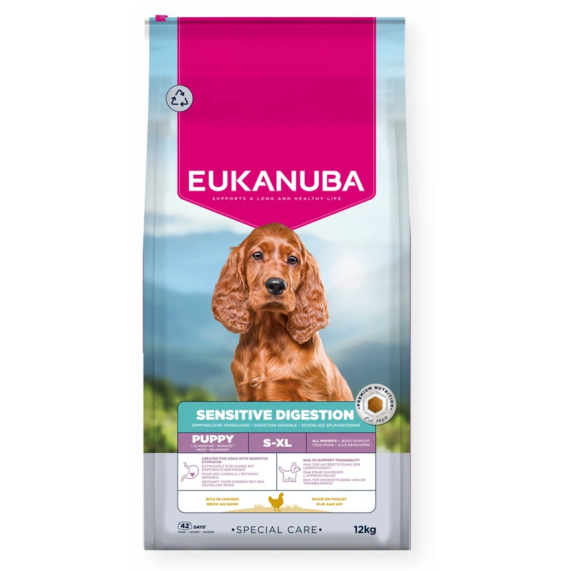 EUKANUBA Puppy Sensitive All Breed, Rich in Chicken, 12 kg