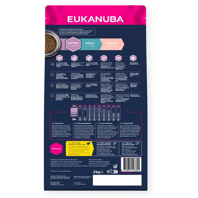 EUKANUBA Kitten, Rich in Fresh Chicken, 2 kg