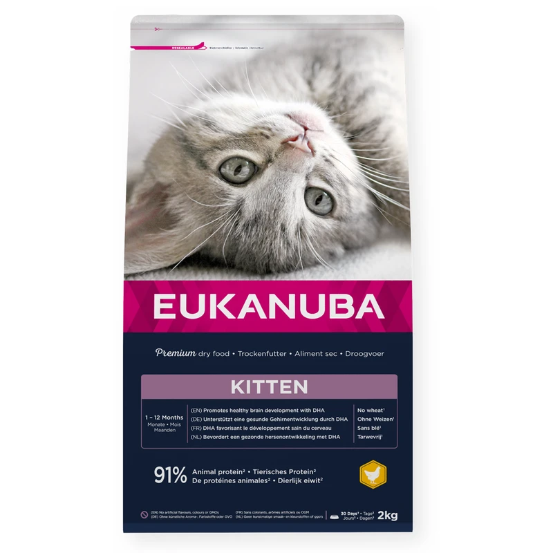 EUKANUBA Kitten, Rich in Fresh Chicken, 2 kg