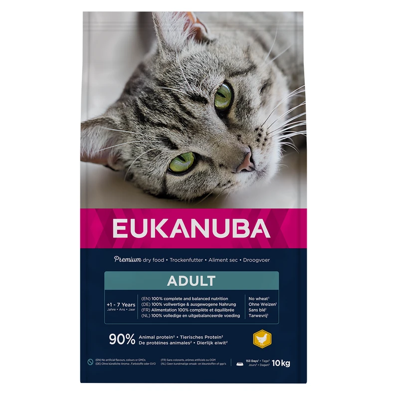 EUKANUBA Cat Adult, Rich in Fresh Chicken, 10 kg