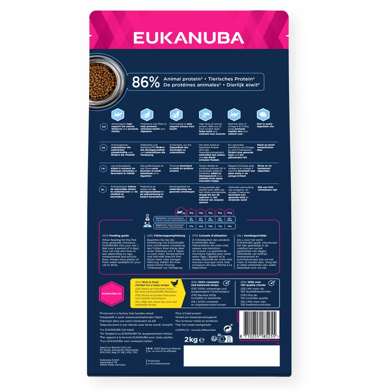 EUKANUBA Cat Adult Sterilised/Weight Control, Rich in Fresh Chicken, 2 kg