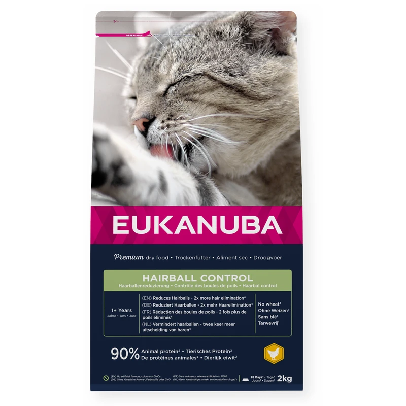 EUKANUBA Cat Adult Hairball Control, 2 kg