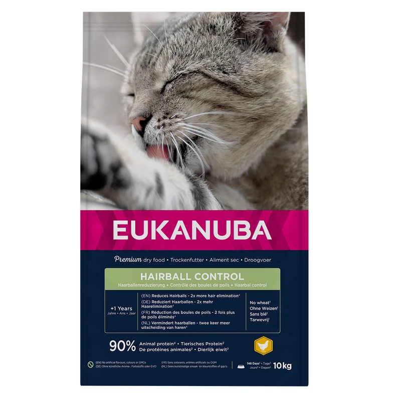 EUKANUBA Cat Adult Hairball Control, 10 kg