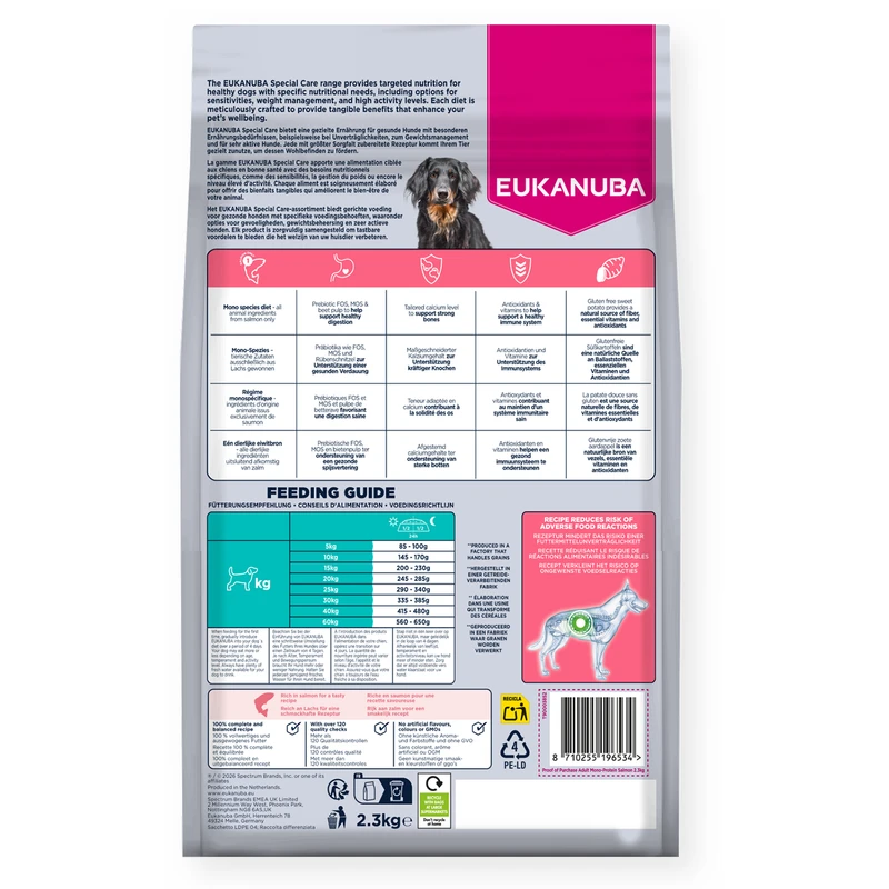 EUKANUBA Adult Mono-Protein All Breed, Salmon, 2.3 kg