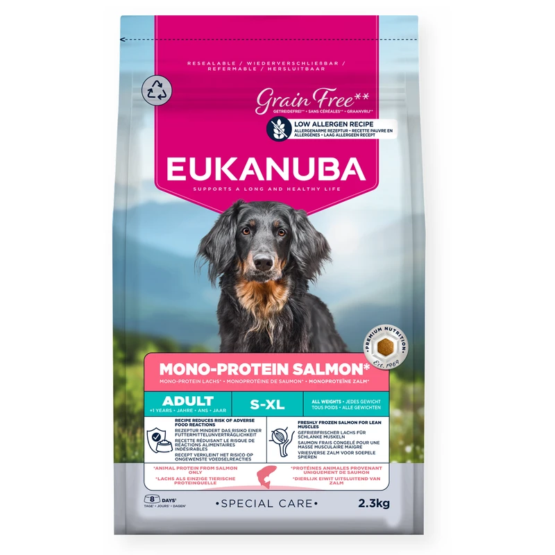 EUKANUBA Adult Mono-Protein All Breed, Salmon, 2.3 kg