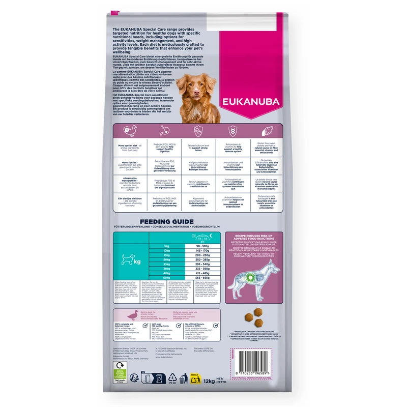 EUKANUBA Adult Mono-Protein All Breed, Duck, 12 kg
