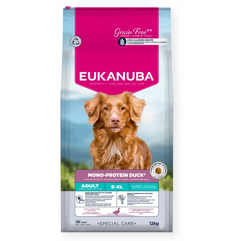 EUKANUBA Adult Mono-Protein All Breed, Duck, 12 kg