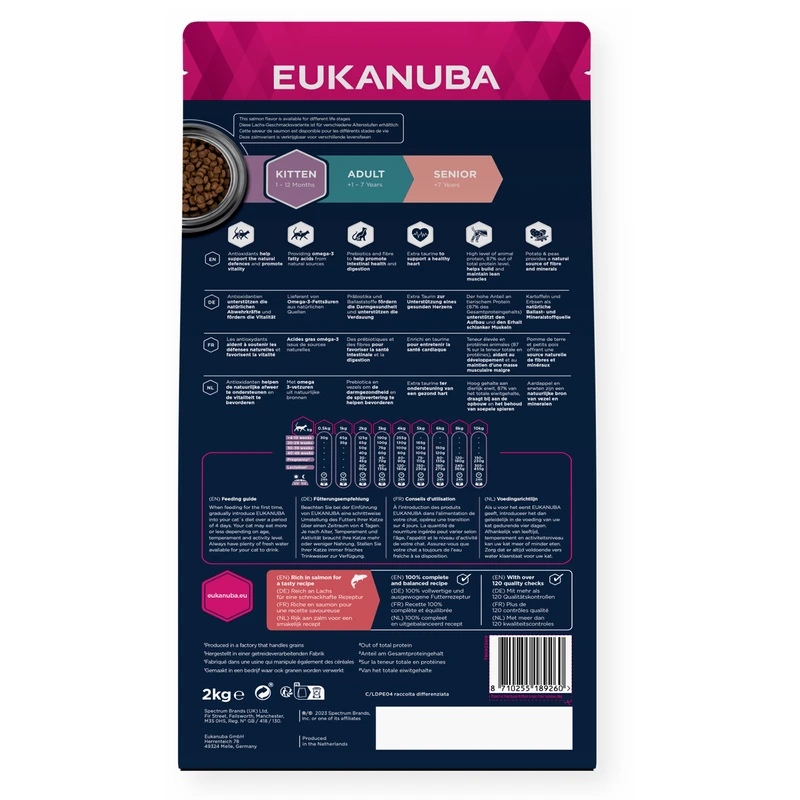 EUKANUBA Kitten Grain Free, Rich in Salmon, 2 kg