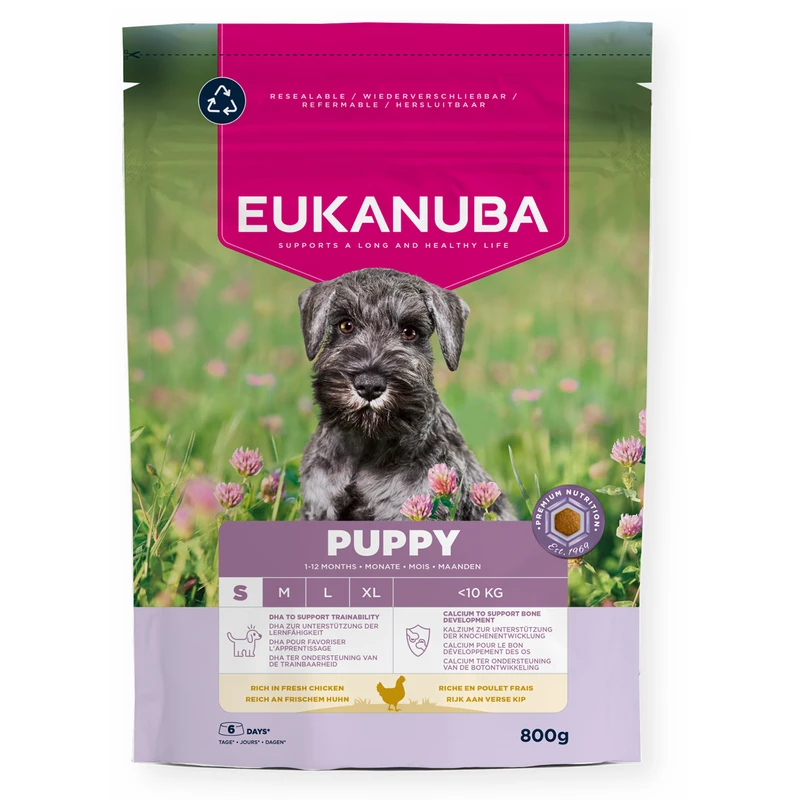 EUKANUBA Puppy Small, Rich in Fresh Chicken, 800 g