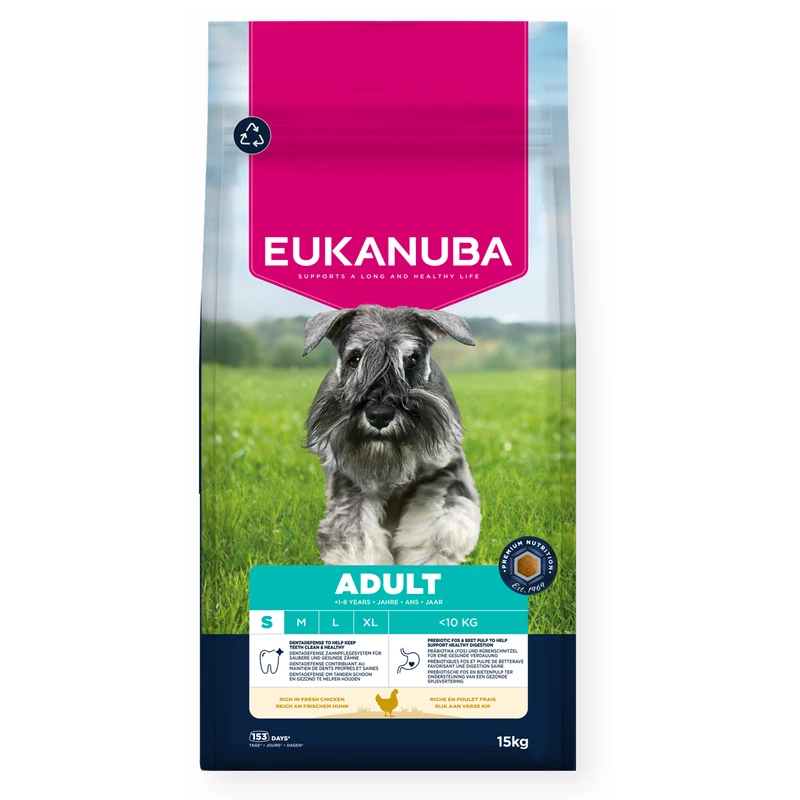 EUKANUBA Adult Small, Rich in Fresh Chicken, 15 kg