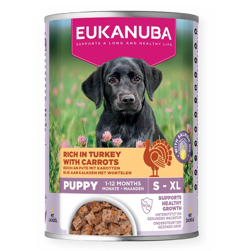 Eukanuba Puppy, Canned Food, Rich in Turkey with Carrots, 400 g
