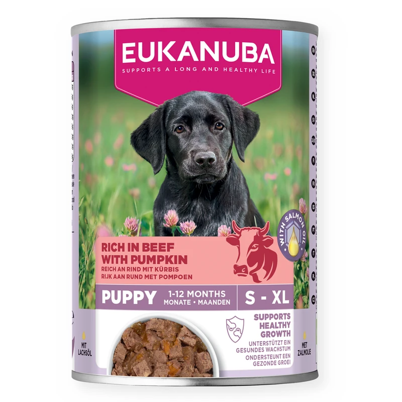 Eukanuba Puppy, Canned Food, Rich in Beef with Pumpkin, 400 g
