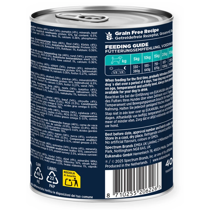 Eukanuba Adult, Canned Food, Rich in Beef with Pumpkin, 400 g