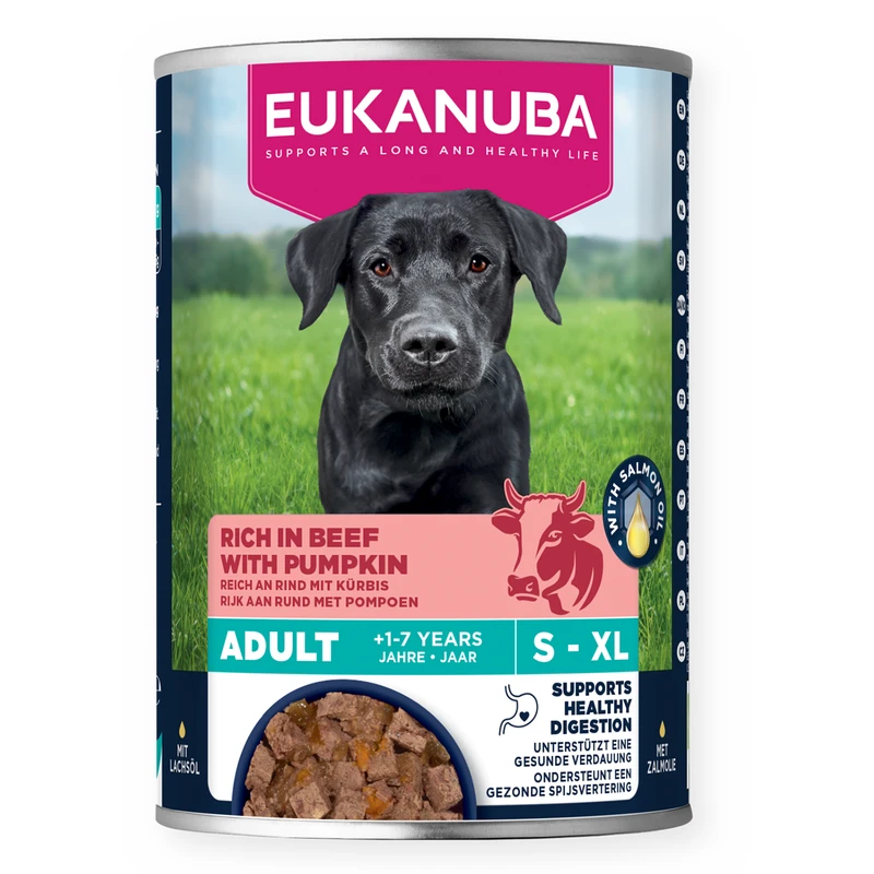 Eukanuba Adult, Canned Food, Rich in Beef with Pumpkin, 400 g