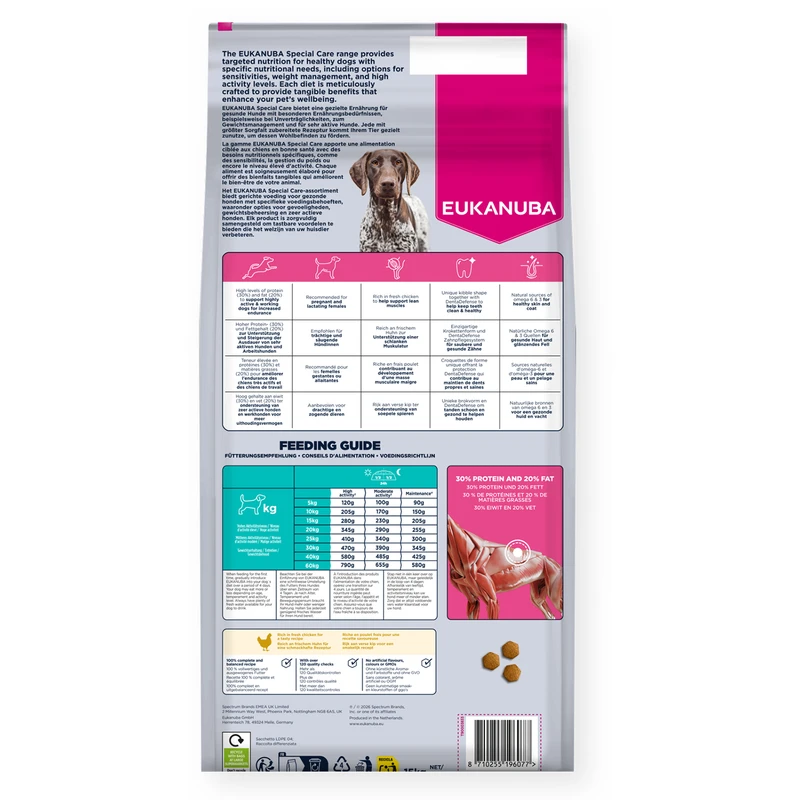 EUKANUBA Adult Working & Endurance All Breed, Rich in Chicken, 15 kg