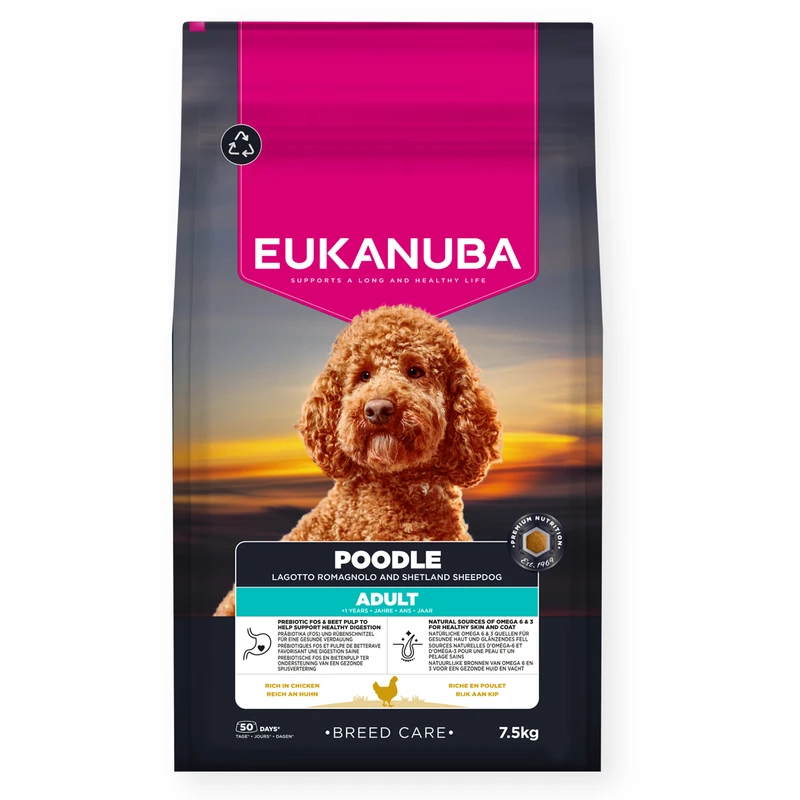 EUKANUBA Poodle Adult, Rich in Chicken, 7.5 kg