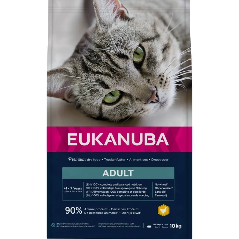 Храна за котки EUKANUBA CAT AD  1+ CKN 10