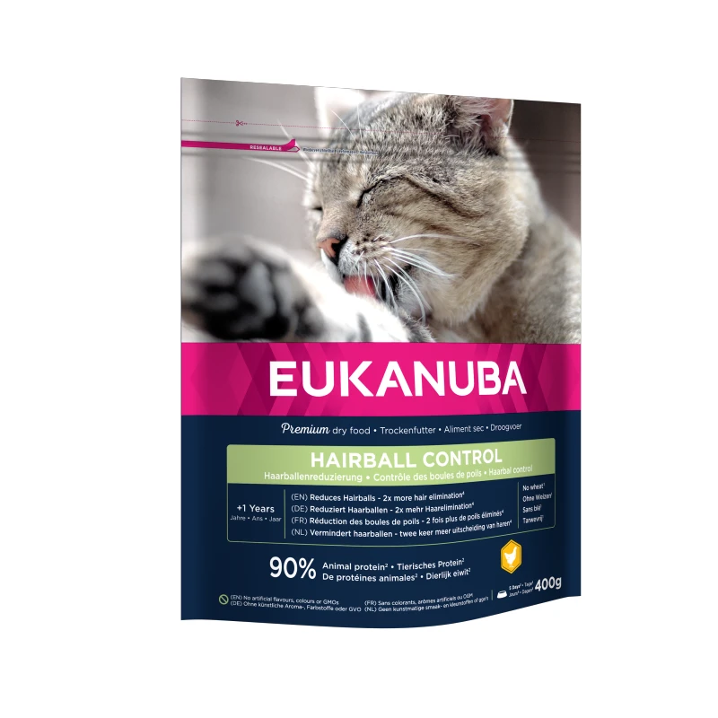 Храна за котки EUKANUBA CAT AD HAIRBALL CONTROL 400