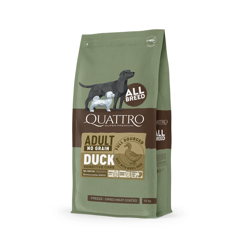 Quattro Adult All Breed with Duck, 12 kg