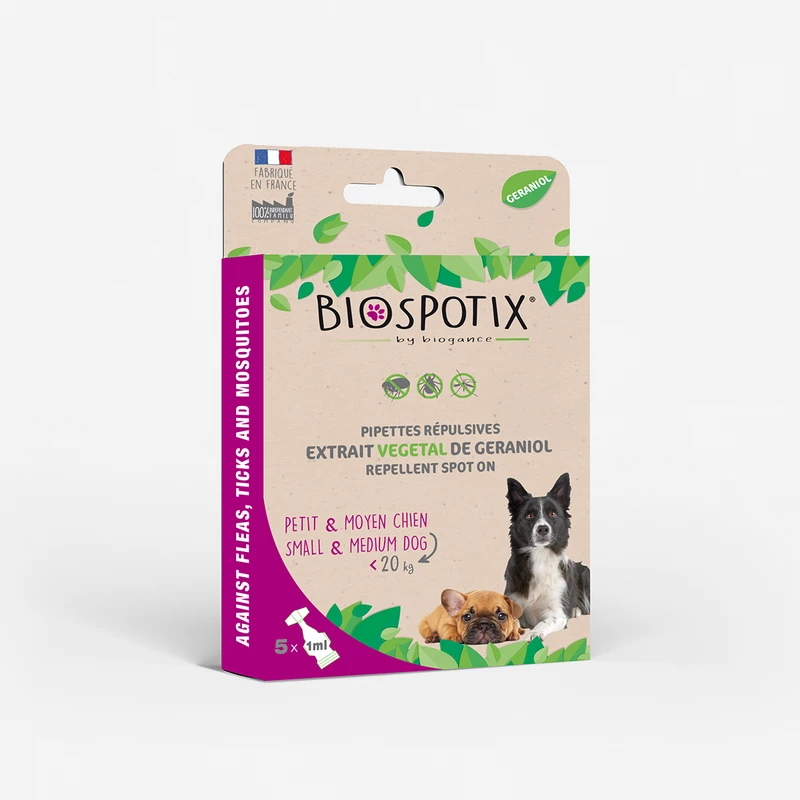 Biogance Biospotix Repellent Pipettes Dog S-M, 5 бр