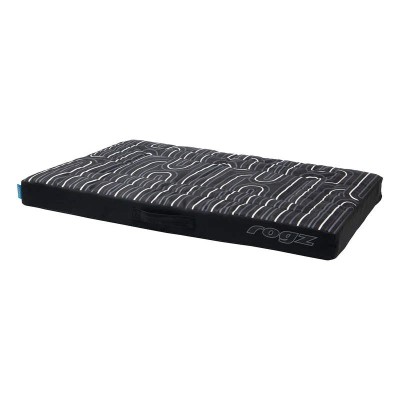 Rogz Graphix Flat Rectangular Bed, M, Black