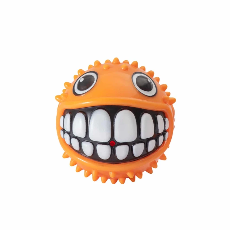 Rogz Grinz Fetch Puffer Fish Toy, Small, Orange