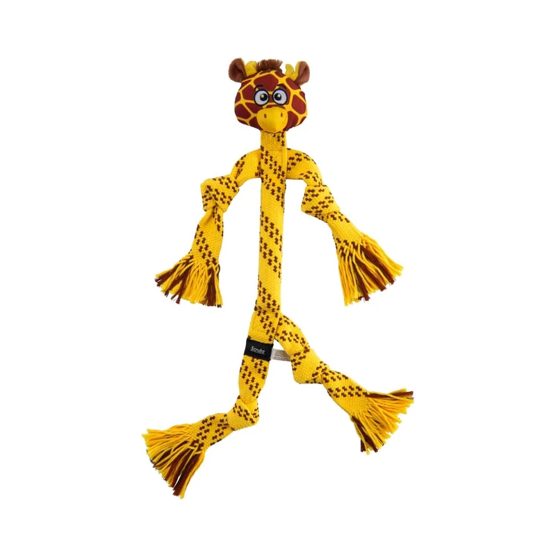 Rogz Safari Scrubz Dental Rope Toy, Medium, Giraffe