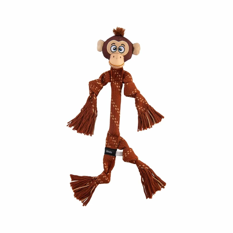Rogz Safari Scrubz Dental Rope Toy, Medium, Monkey