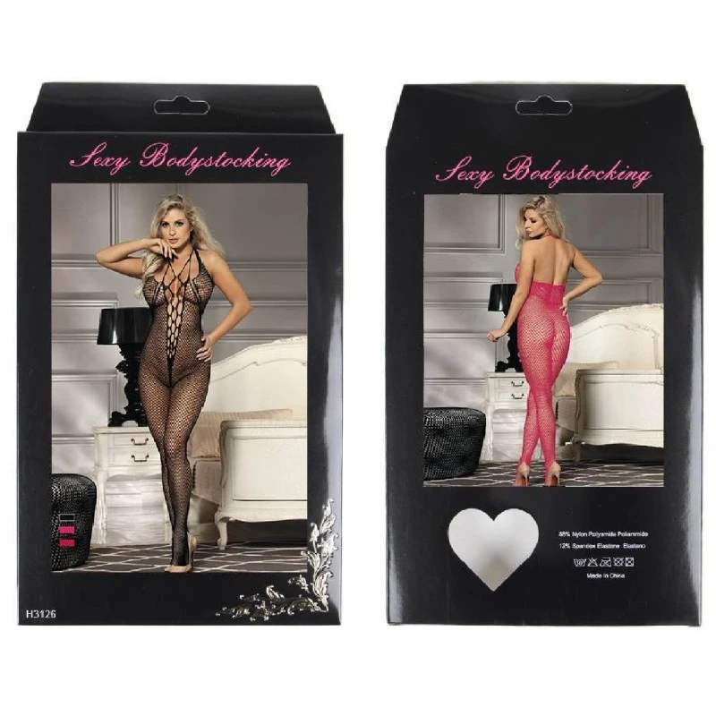 Дамско бельо, Ohyeah lady, H3126-2, Bodystocking, Розов, М