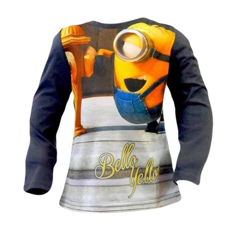 Детска блуза, MINIONS, PH1210, Дълъг ръкав, Черен, Многоцветен, 6 години, 116 см