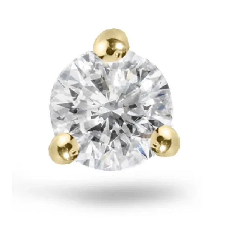 Златни обеци, Di Giorgio, GE14282d-02, Жълто злато, Диамант, Универсален, Златист, Диамантено бял, 1Брой