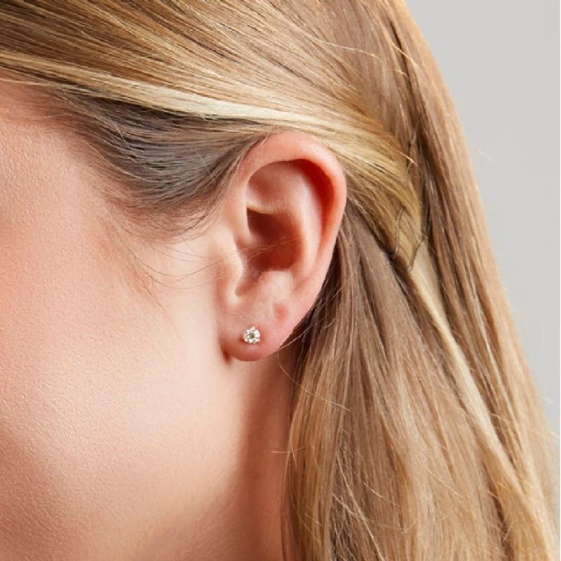 Златни обеци, Di Giorgio, GE14282d-02, Жълто злато, Диамант, Универсален, Златист, Диамантено бял, 1Брой