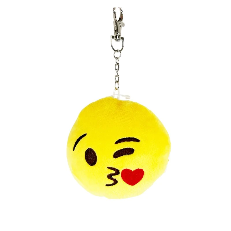 Плюшена играчка Emoticonworld 000246 1-43, Ключодържател, Антистрес, 10cm, Жълт