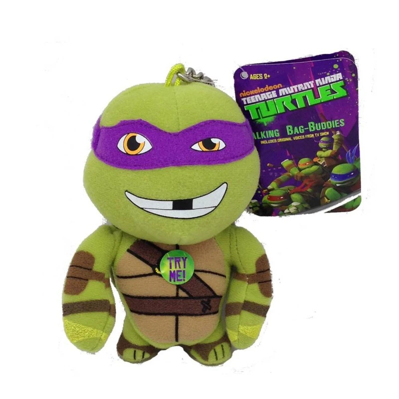 Плюшена играчка TMNT, Говореща Костенурка Нинджа, Донатело, Лилав, 010336