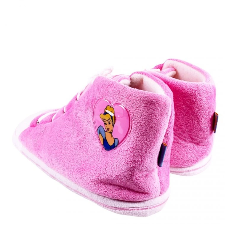 Детски домашни пантофи Disney Princess 07-6015, Високи с връзки, Размер 35, 21.5см, Розов