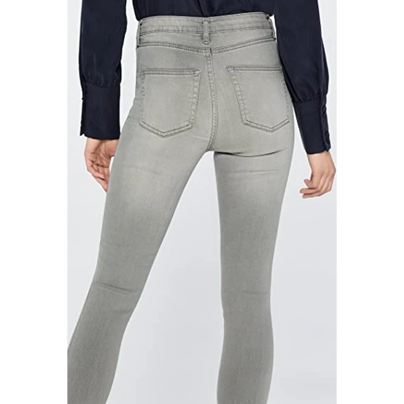 Дамски дънки Find AZ14125-0773653, Skinny, Висока талия, Памук, Сив, W28 L32
