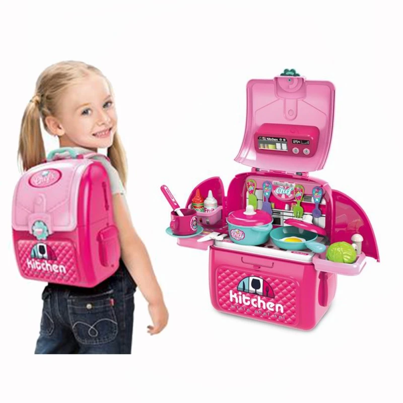 Детска кухня в раница Chippo 089613, 2 в 1, Розов