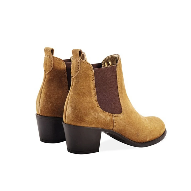 Дамски боти Redfoot 16253781 5-41-21, естествен велур, Светло кафяв, размер 42