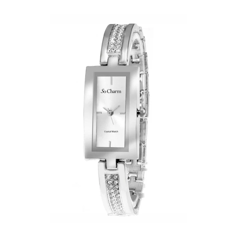 Дамски часовник So Charm Paris 16760747 11-26-356, 19 см,с кристали, Сребрист