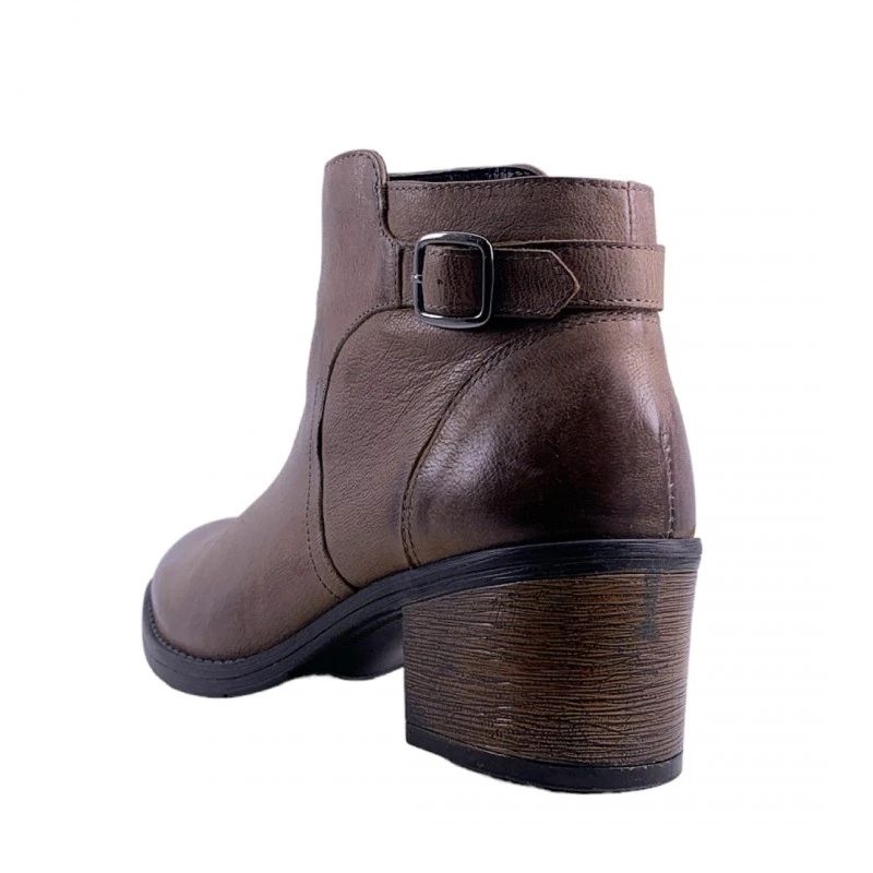 Дамски боти Redfoot Buckle Ankle 17795555 15-693, С цип, С каишка, На ток, Естествена кожа, Сив, 38 EU