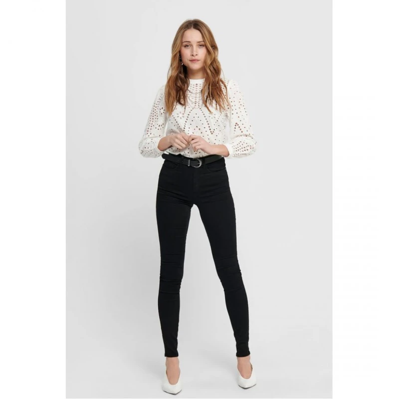 Дамски дънки Only AZ2198-180407208, HIGH SKINNY FIT, Памучни, Черен, WS L30