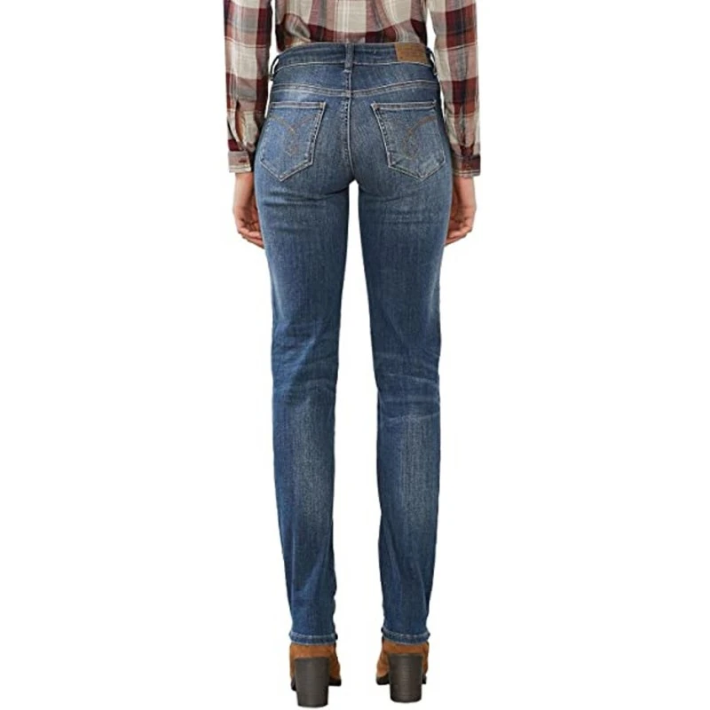 Дамски дънки ESPRIT AZ2198-182337571, Straight, Памучни, Син деним, W32 L30