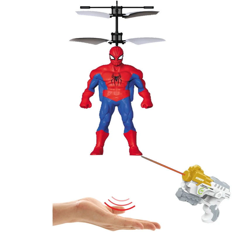 Летяща играчка COBO Flying Avengers 212325-1, Кобо герой Spiderman, С пистолет контрол и сензор за допир, Червен, 27х18см