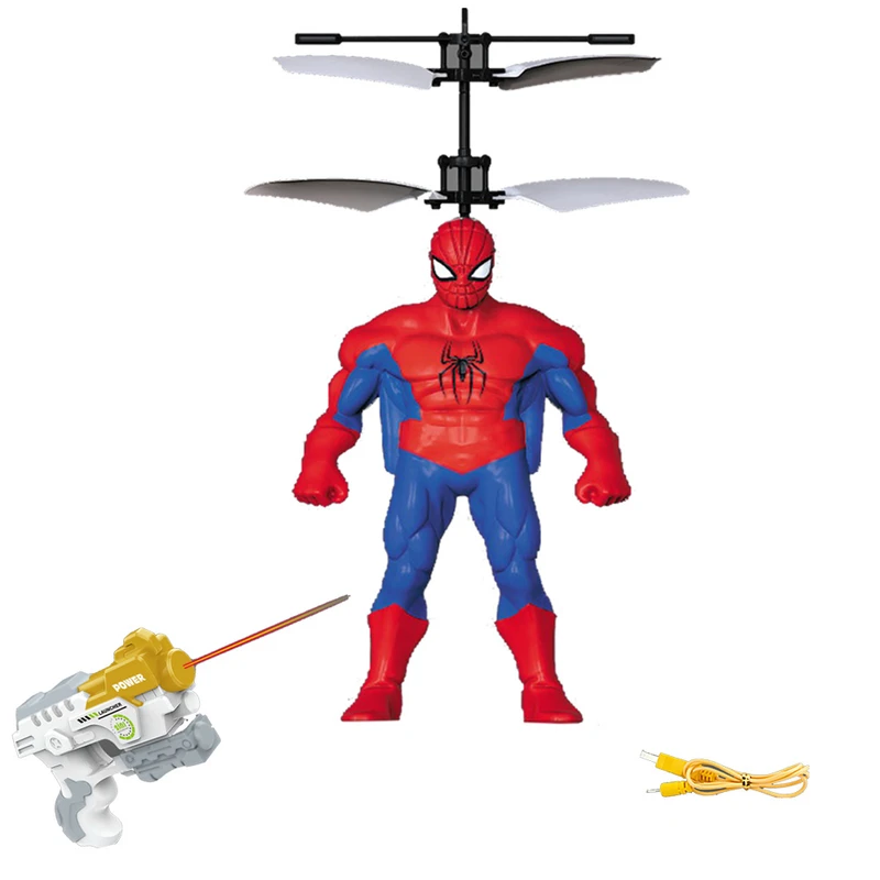 Летяща играчка COBO Flying Avengers 212325-1, Кобо герой Spiderman, С пистолет контрол и сензор за допир, Червен, 27х18см