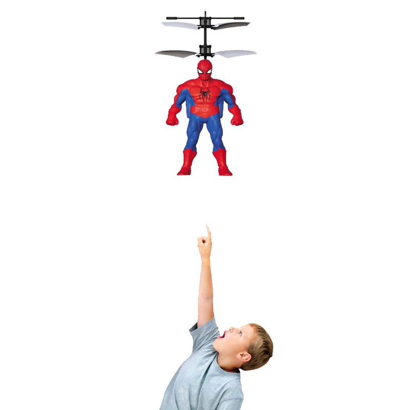 Летяща играчка COBO Flying Avengers 212325-1, Кобо герой Spiderman, С пистолет контрол и сензор за допир, Червен, 27х18см